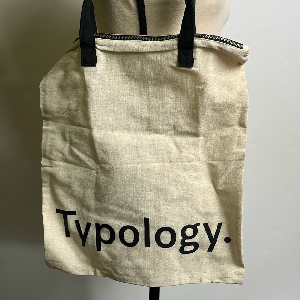 Typology skincare canvas tote NWOT